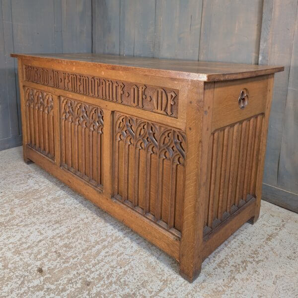 Excellent Antique Oak Gothic Church Altar from St Andrew's Liverpool