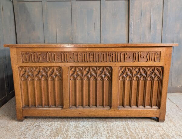 Excellent Antique Oak Gothic Church Altar from St Andrew's Liverpool