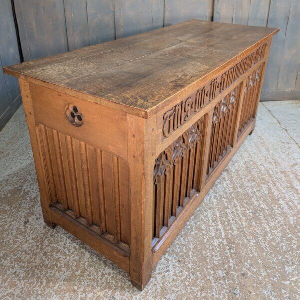 Excellent Antique Oak Gothic Church Altar from St Andrew's Liverpool