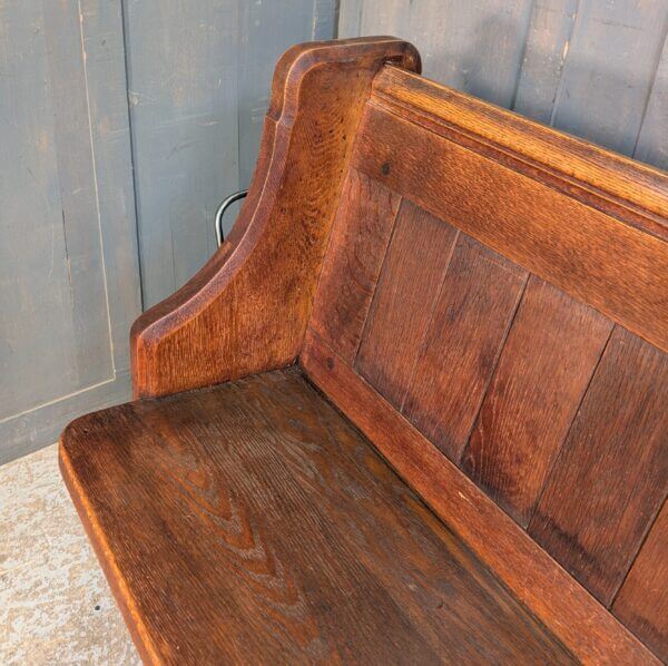 Carved End Oak Gothic Church Chapel Pews Benches with Handles