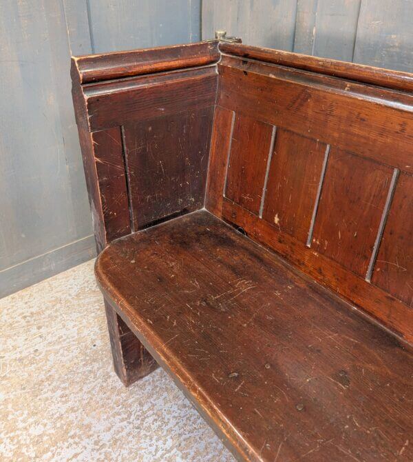 Victorian Pine Gothic Square Ended Solid Back Church Chapel Pews Benches