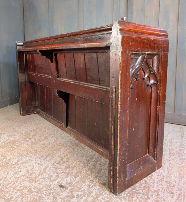 Victorian Pine Gothic Square Ended Solid Back Church Chapel Pews Benches