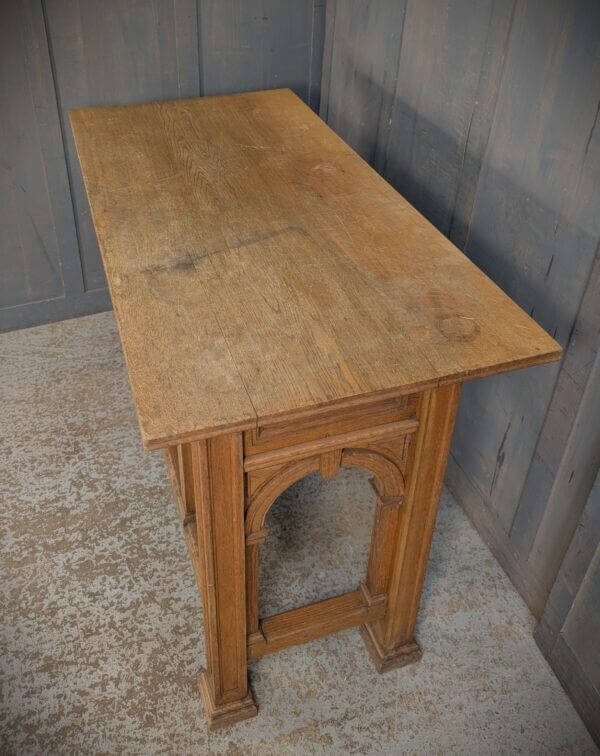 Classical Italian Inspired Vintage Oak Altar Communion Table