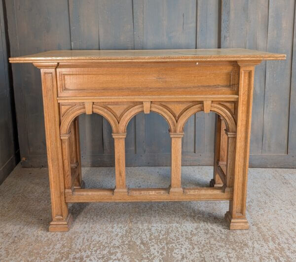 Classical Italian Inspired Vintage Oak Altar Communion Table