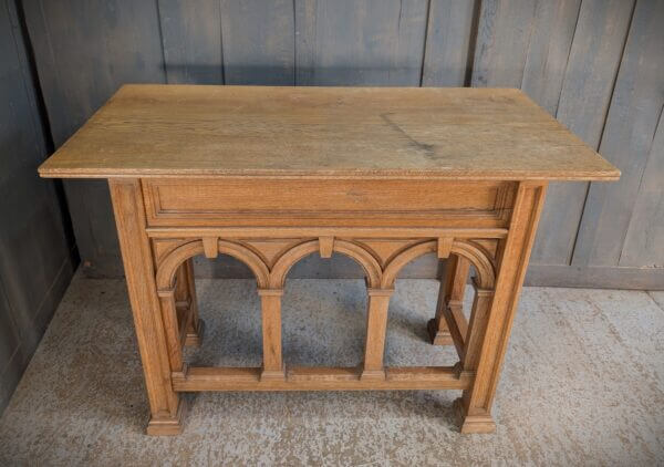 Classical Italian Inspired Vintage Oak Altar Communion Table