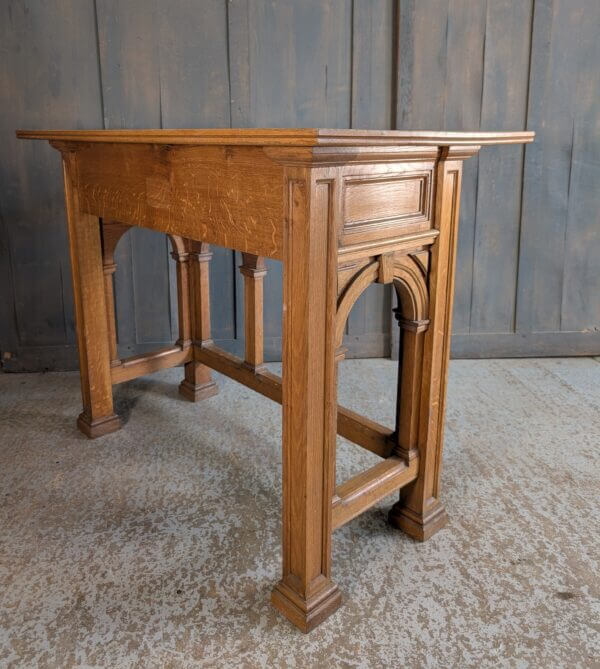 Classical Italian Inspired Vintage Oak Altar Communion Table