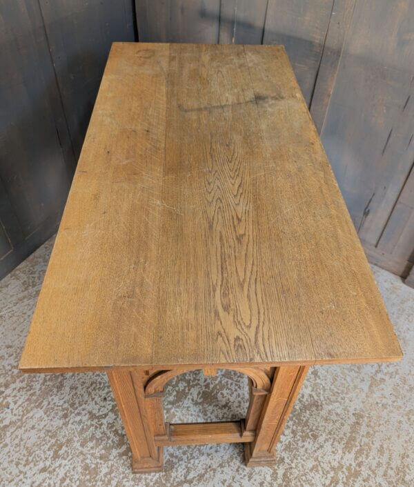 Classical Italian Inspired Vintage Oak Altar Communion Table