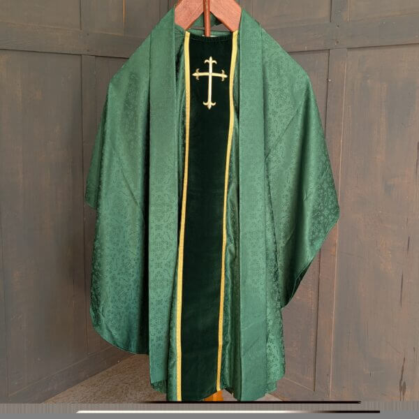 As New Green & Green Velvet with Cross Toomey Chasuble with Stole