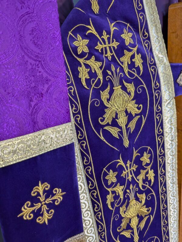 Modern Purple Cope with Mitre and Stole As New