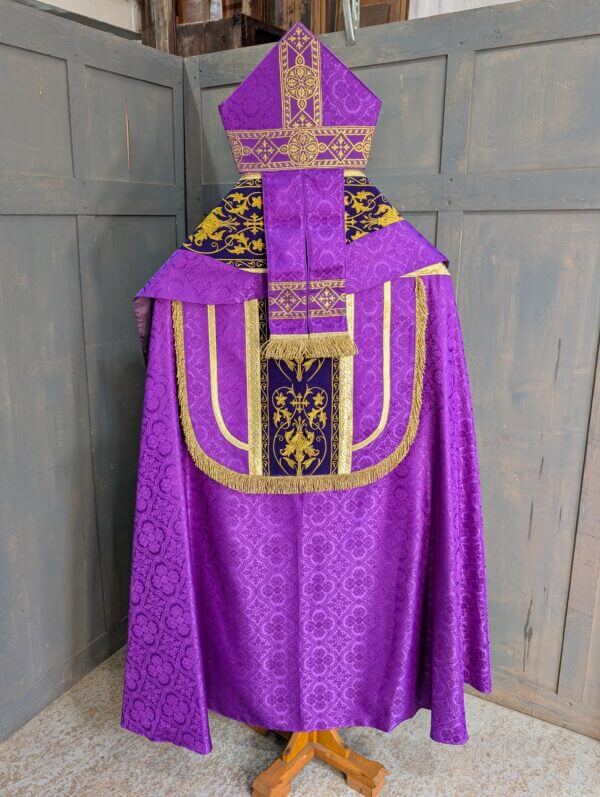 Modern Purple Cope with Mitre and Stole As New