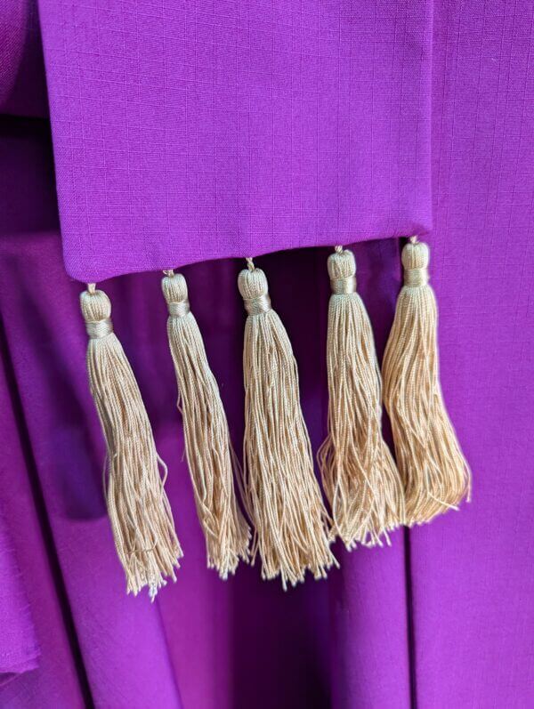 Modern Purple American 'Beau Veste' Chasuble with be-crossed Stole