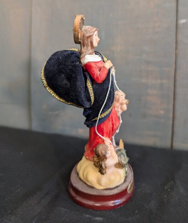 Italian Plastic 'Peoples Art' Religious Statue Mary Untier of Knots