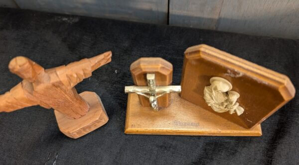 Group of Two Items - Christ the Redeemer & Crucifixion Madonna Tableau