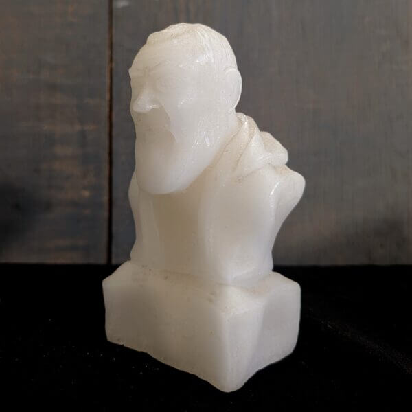Carved Wax Bust of Padre Pio - Image 2