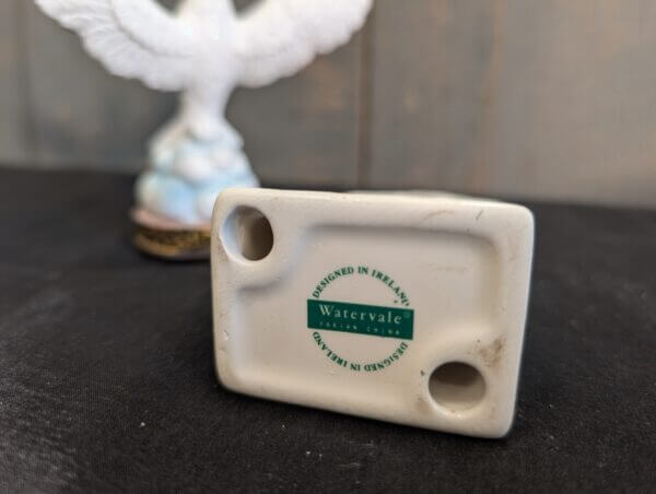 Italian Dove of Peach & Irish Celtic China Cross by Watervale
