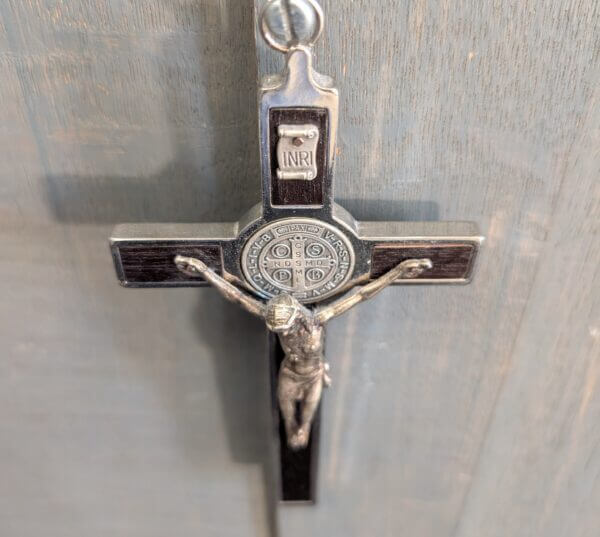 St Benedict Exorcism Medallion Crucifixion