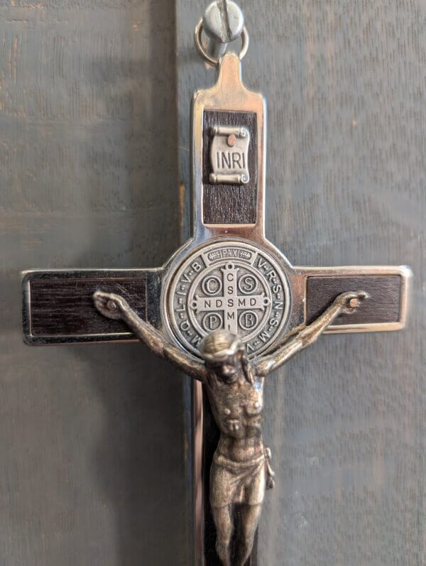 St Benedict Exorcism Medallion Crucifixion