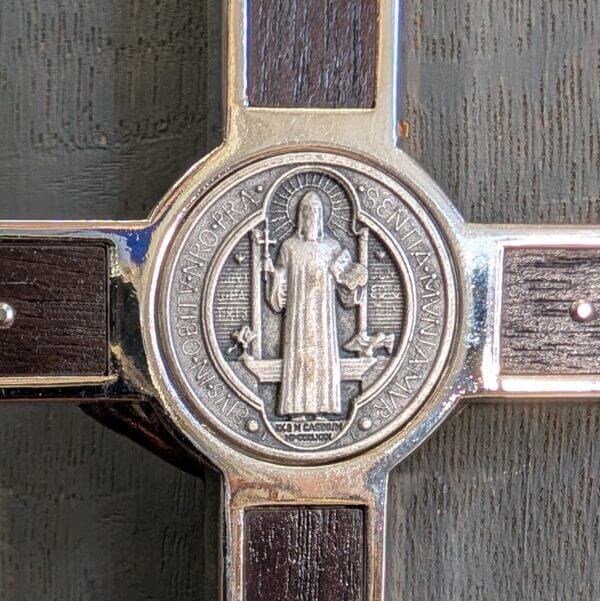 St Benedict Exorcism Medallion Crucifixion