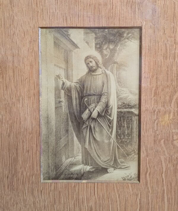 1920's Antique Framed Print of Jesus At The Door - Image 2