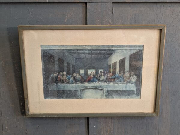 1940's Vintage Framed Colour Print of Da Vinci's Last Supper