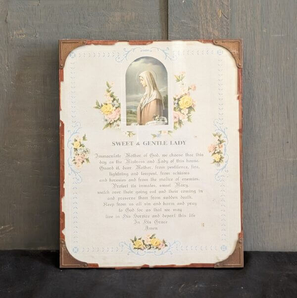 'Sweet and Gentle Lady' Framed Prayer