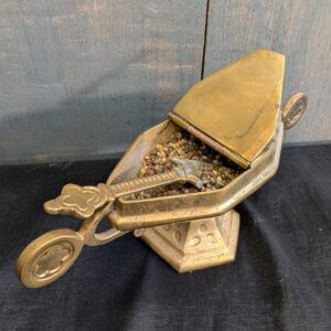 Ornate Heavy Incense Boat and Spoon in Used Condition