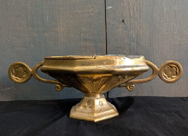 Ornate Heavy Incense Boat and Spoon in Used Condition