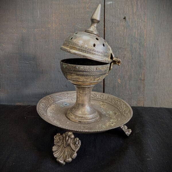 Vintage Eastern Orthodox Style Table Censer Incense Burner