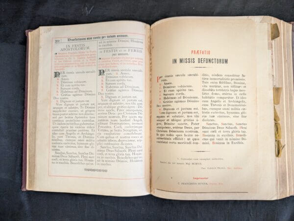 Roman Missal Altar Latin Mass Leather Bound 1894