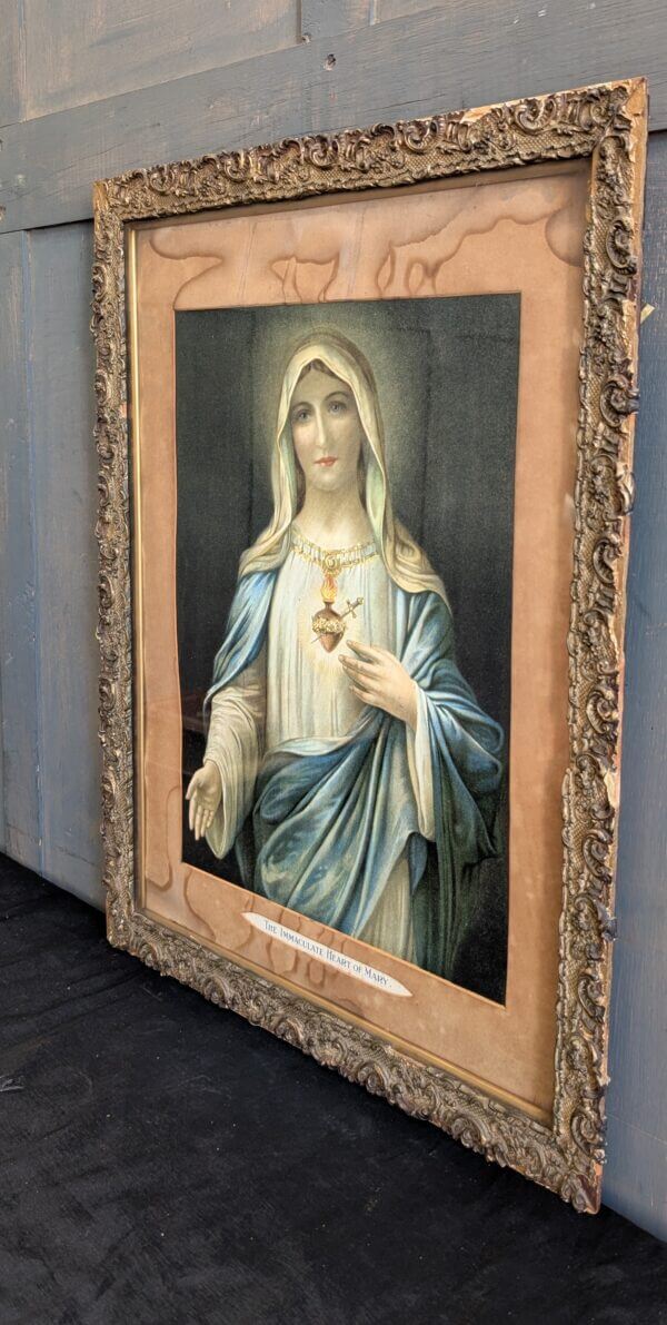Quirky Victorian Picture of The Immaculate Heart of Mary