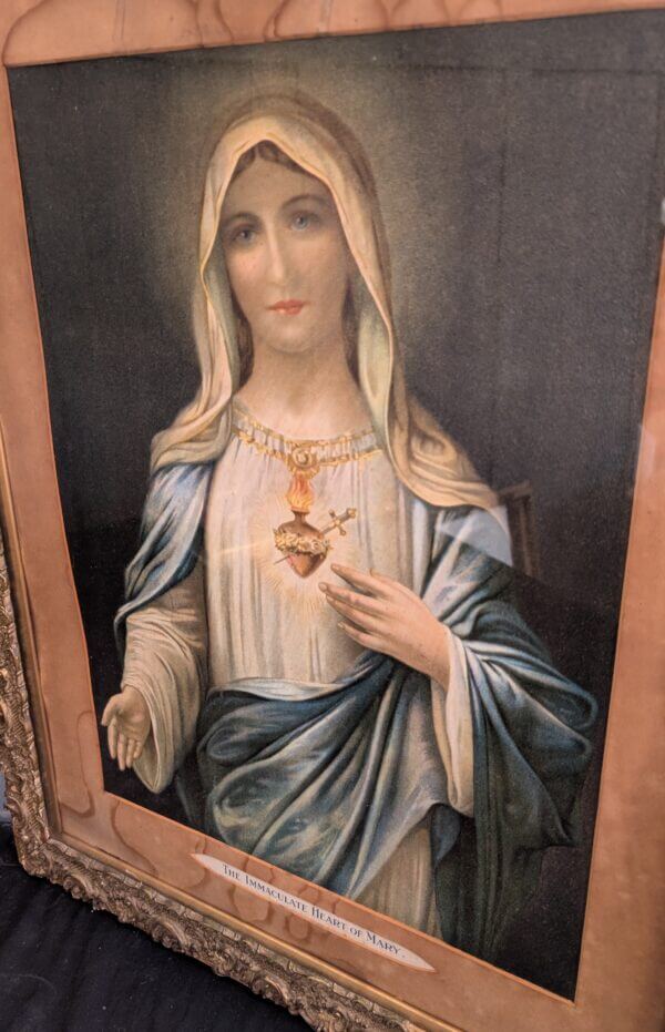 Quirky Victorian Picture of The Immaculate Heart of Mary
