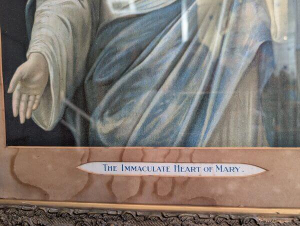 Quirky Victorian Picture of The Immaculate Heart of Mary