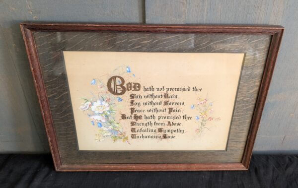 Hand Painted Antique List of Christian Reminders