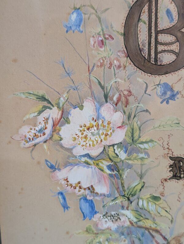 Hand Painted Antique List of Christian Reminders
