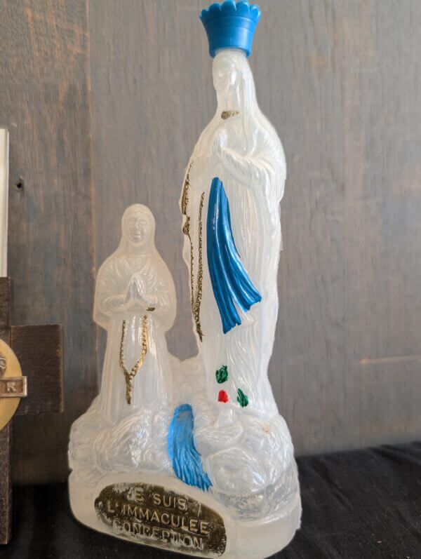 Group of Four Christian Items Crosses and some Lourdes Water