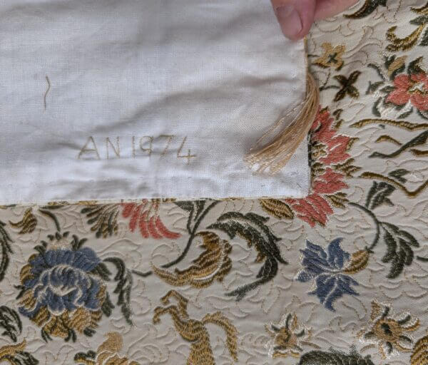 Intricate Jacquard Fabric Altar Frontal 'Flowers & Creatures'