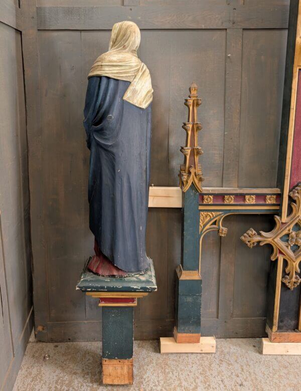 Excellent Quality Gothic Carved Antique Wooden Rood Cross and Figures from Rugby