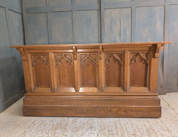 Good Quality 1920's Vintage Oak Gothic Church Altar
