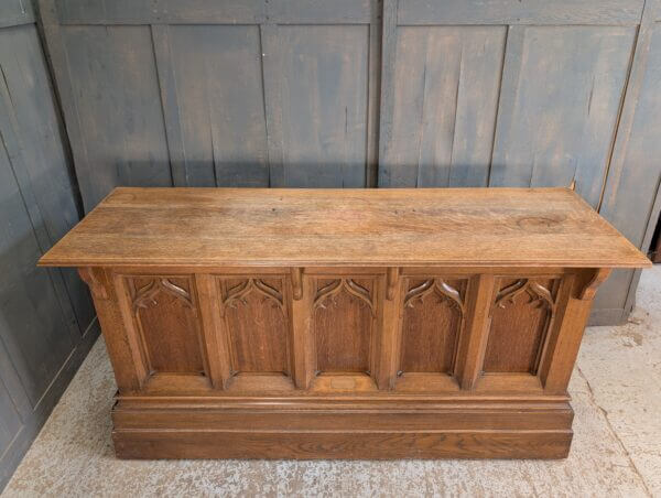 Good Quality 1920's Vintage Oak Gothic Church Altar