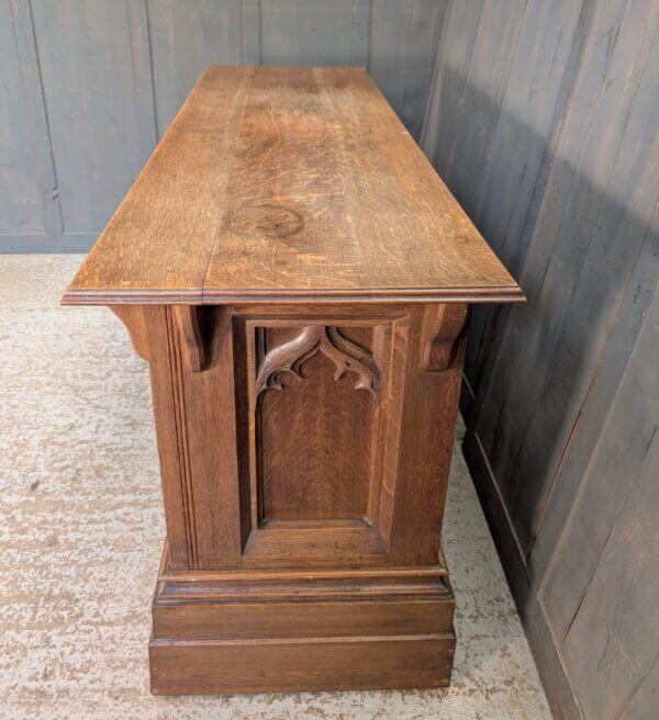 Good Quality 1920's Vintage Oak Gothic Church Altar