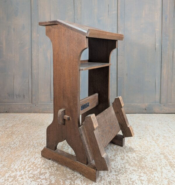 Mid Century Mid Oak Medium Size Prayer Desk Prie Dieu from Torquay
