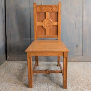 Classic Mid-Century Oak IHS Clergy Chair from St Stephen's Liverpool