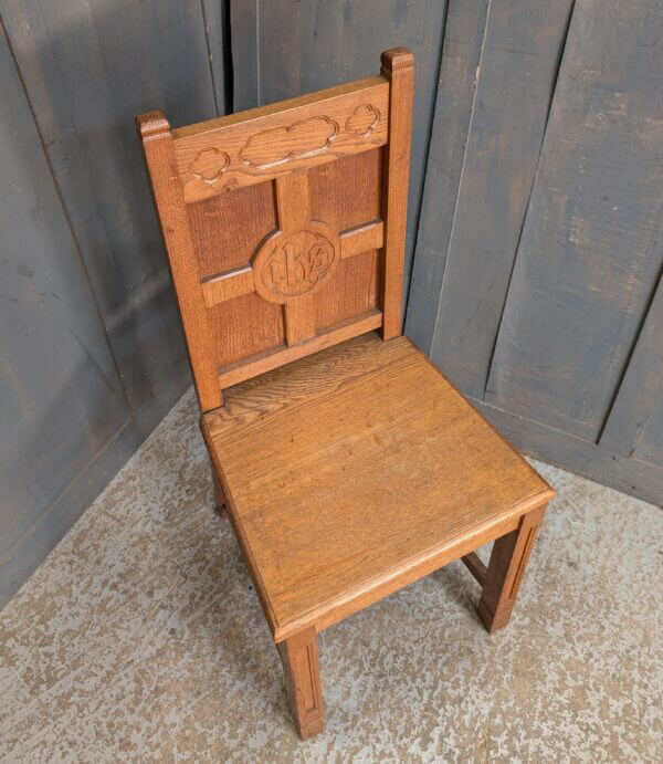 Classic Mid-Century Oak IHS Clergy Chair from St Stephen's Liverpool
