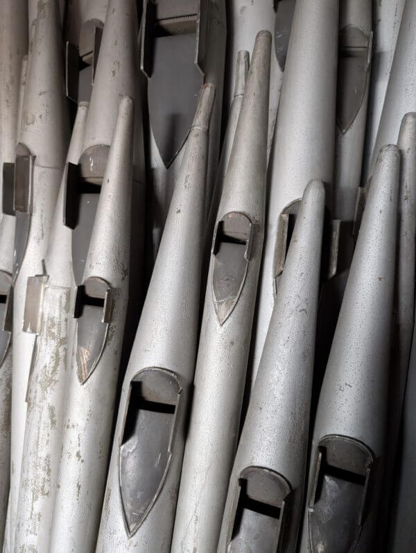 Set of 25 Organ Pipes from the Old Church Organ at St John’s Fulwell