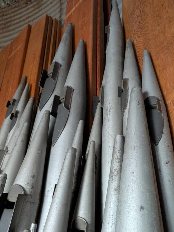 Set of 25 Organ Pipes from the Old Church Organ at St John’s Fulwell