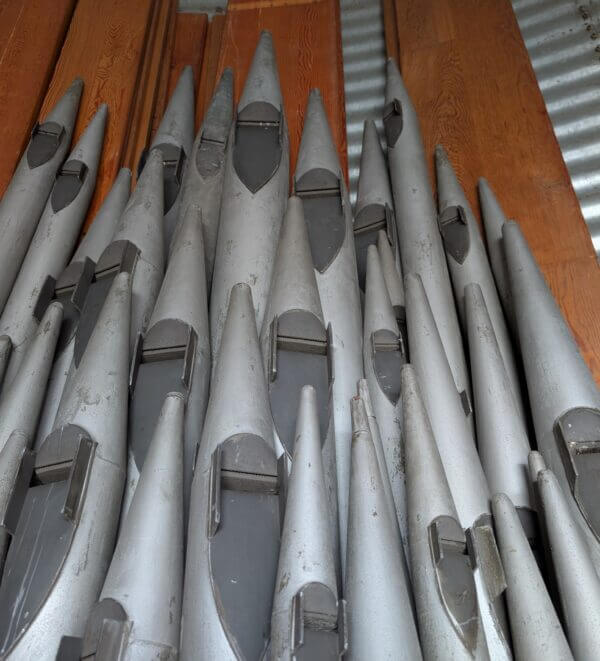 Set of 25 Organ Pipes from the Old Church Organ at St John’s Fulwell