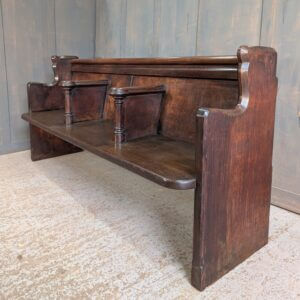 Mid - 19th Century Winchester Oak Three Seater Choir Pew