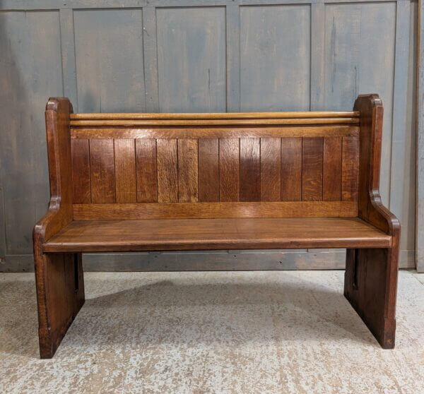 Tall Ended Solid Oak Vintage Church Chapel Pew Benches from Bristol