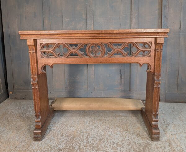 Large Ornate Oak Vintage Prayer Desk Prie Dieu
