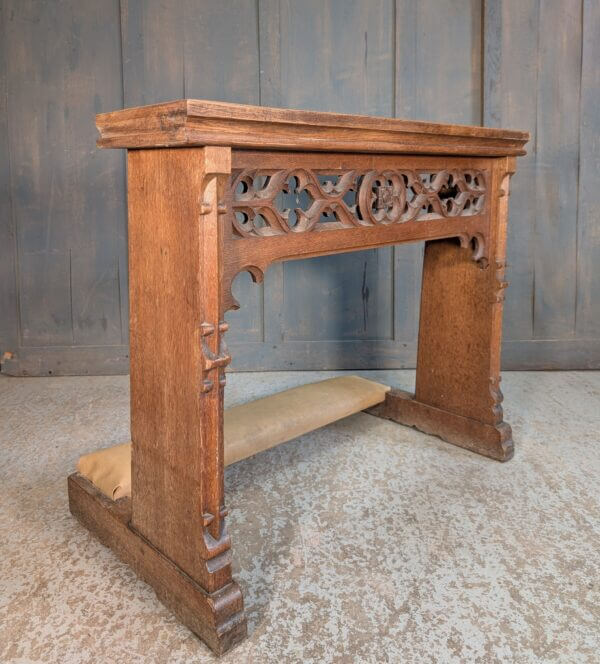 Large Ornate Oak Vintage Prayer Desk Prie Dieu